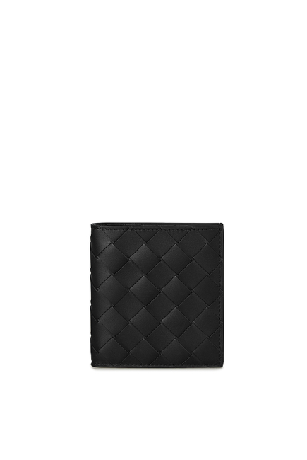 Intrecciato Bi-Fold Leather Wallet